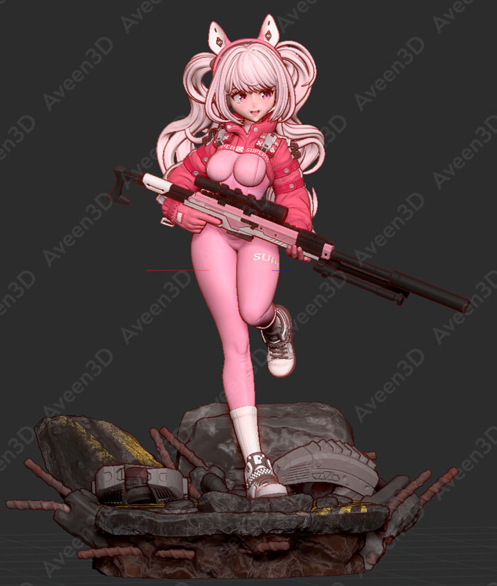 Фигурка Alice Nikke: Goddess of Victory, общий план рендер
