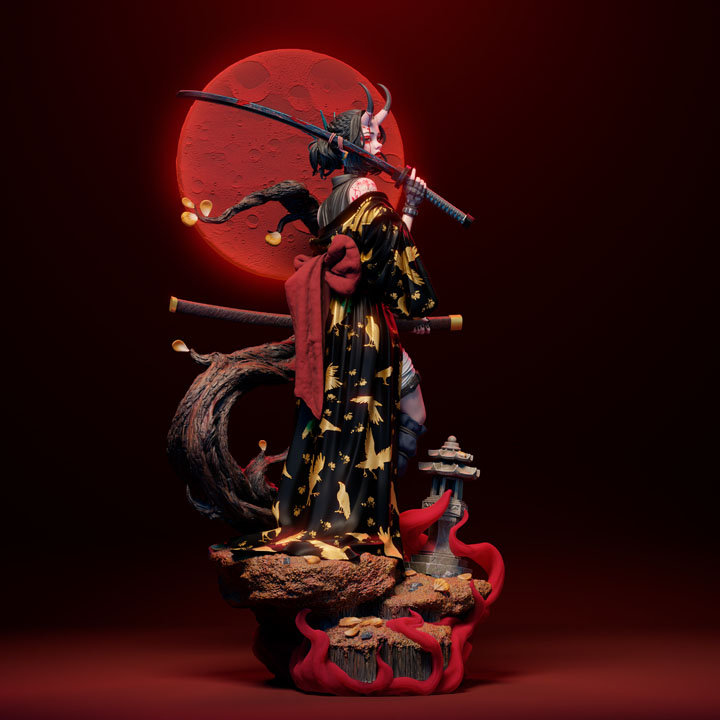 Фигурка ONI - japanese demon, сзади