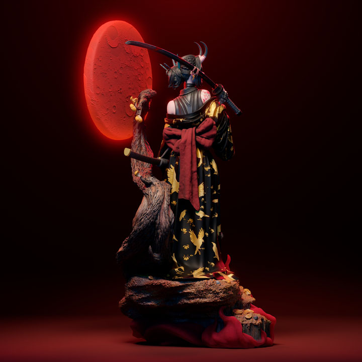 Фигурка ONI - japanese demon, сзади (2)