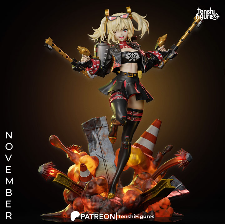 Фигурка Burnice - Zenless Zone Zero, фронтальный вид