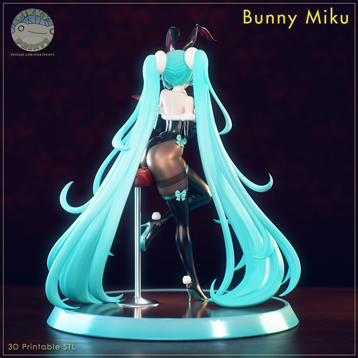 Фигурка Hatsune Miku Bunny - Vocaloid, вид сзади