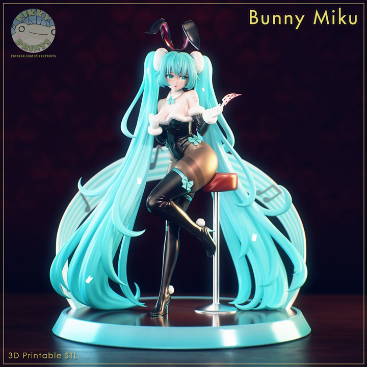 Фигурка Hatsune Miku Bunny - Vocaloid, Фигурка полностью