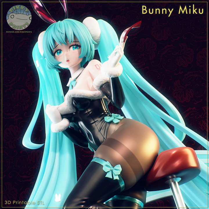 Фигурка Hatsune Miku Bunny - Vocaloid, фронтальный вид