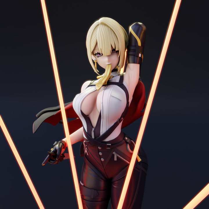 Фигурка Evelyn Chavalier - Genshin Impact, cleavage