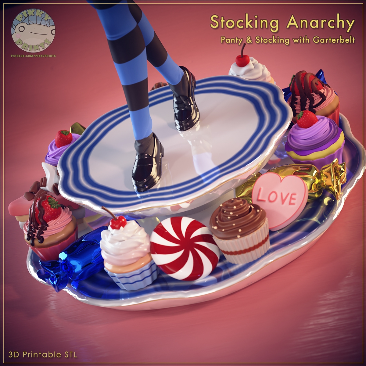 Фигурка Panty & Stocking — Stocking Anarchi, платформа