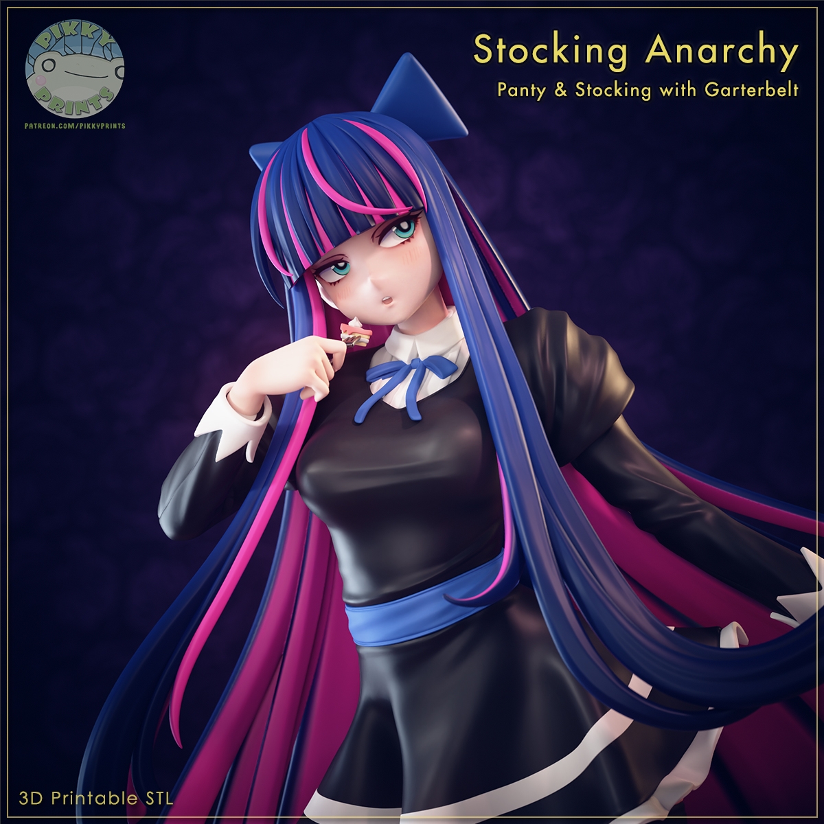Фигурка Panty & Stocking — Stocking Anarchi, фронтальный вид